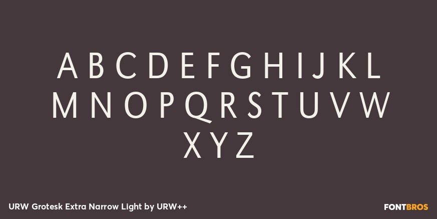 URW Grotesk Extra Narrow Light Font Poster #1