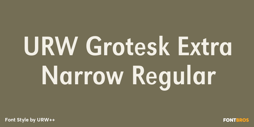 URW Grotesk Extra Narrow Regular Font Poster #1