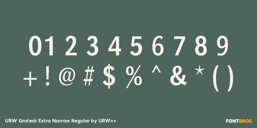 URW Grotesk Extra Narrow Regular Font Poster #1