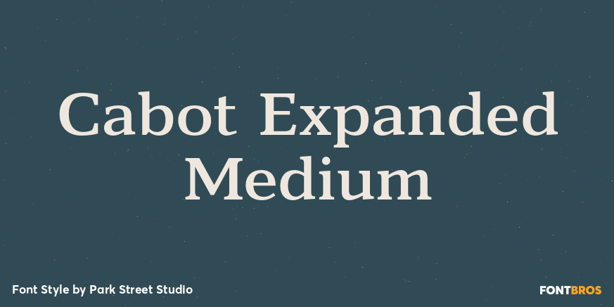 Cabot Expanded Medium Font Poster #1