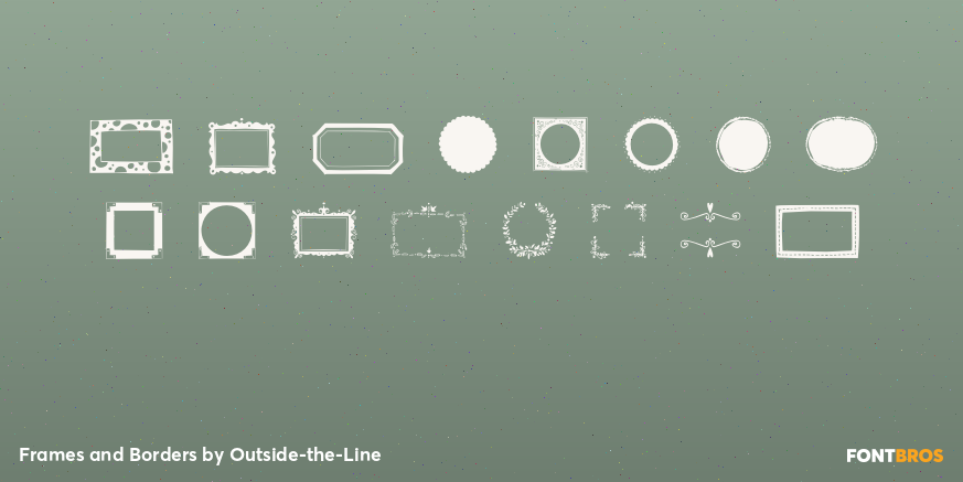 Frames and Borders Font Poster #2