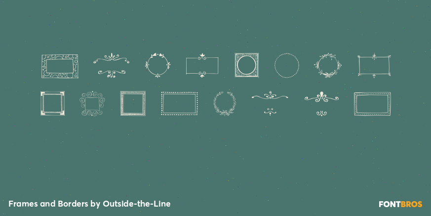 Frames and Borders Font Poster #3