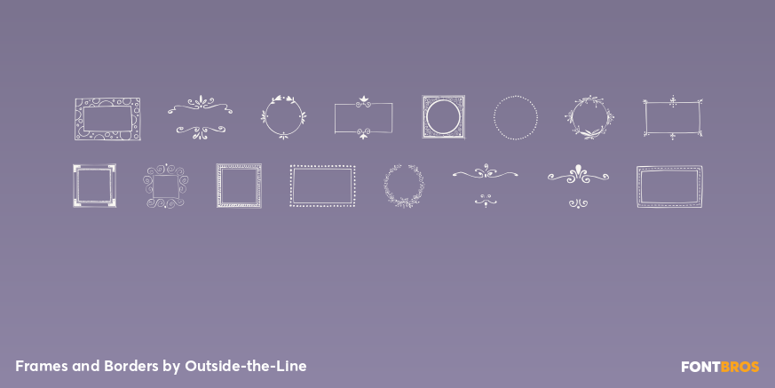 Frames and Borders Font Poster #1
