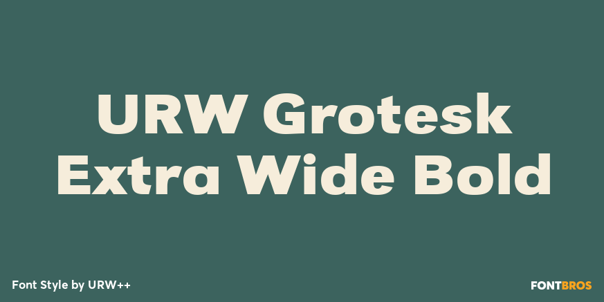 URW Grotesk Extra Wide Bold Font Poster #1