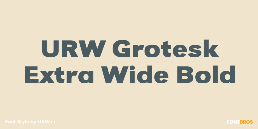 URW Grotesk Extra Wide Bold Font Poster #1
