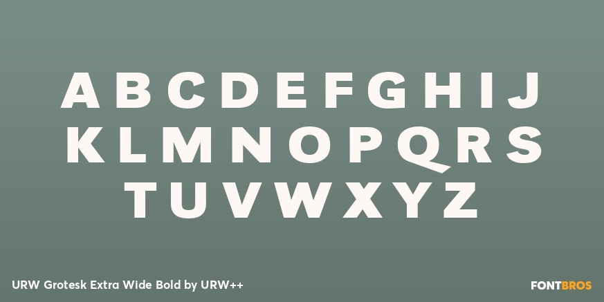 URW Grotesk Extra Wide Bold Font Poster #2