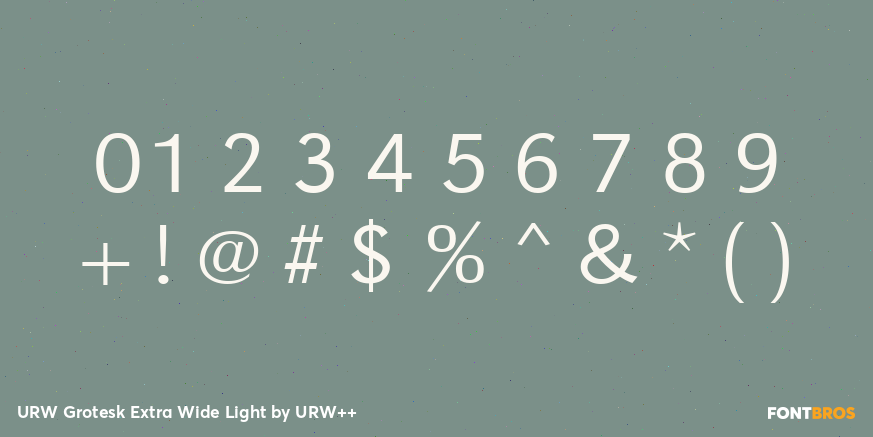 URW Grotesk Extra Wide Light Font Poster #4