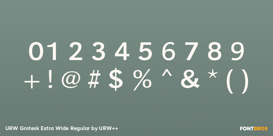 URW Grotesk Extra Wide Regular Font Poster #1