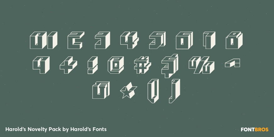 Harold's Novelty Pack Font Poster #1