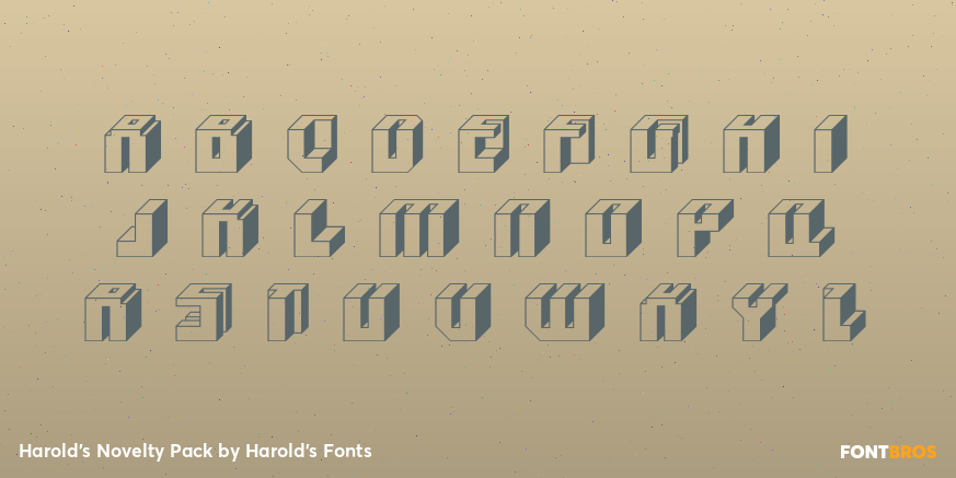 Harold's Novelty Pack Font Poster #2