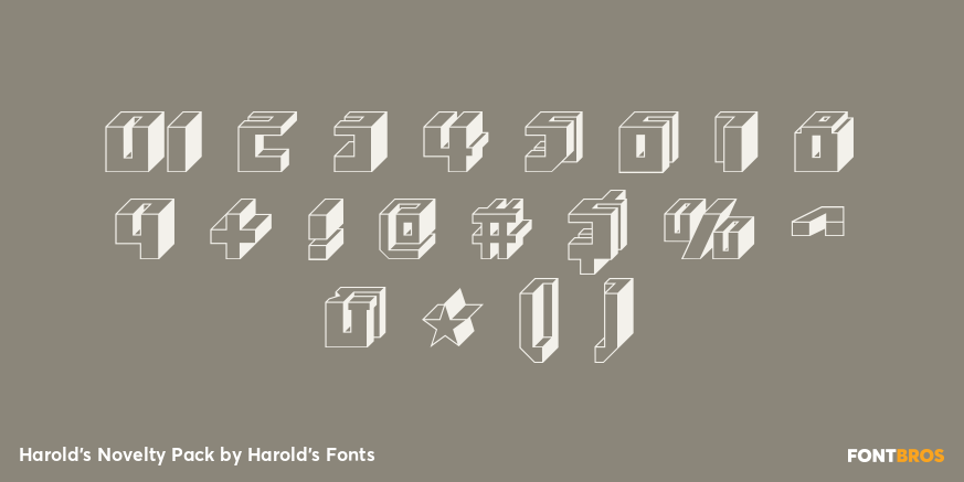 Harold's Novelty Pack Font Poster #4