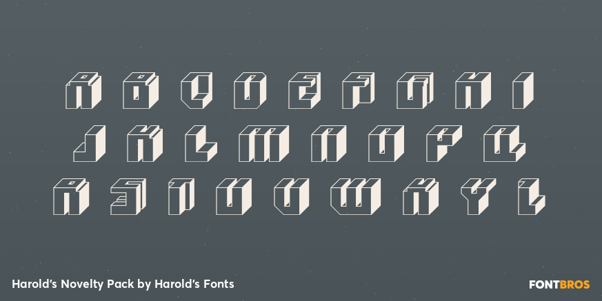 Harold's Novelty Pack Font Poster #1