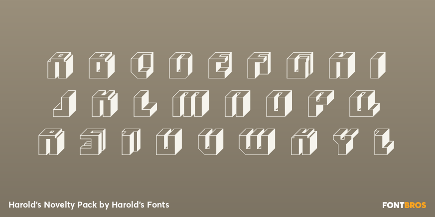 Harold's Novelty Pack Font Poster #1