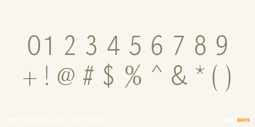 URW Grotesk Narrow Extra Light Font Poster #1