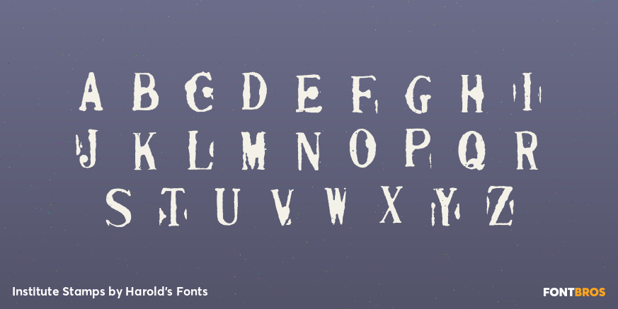 Institute Stamps Font Poster #2
