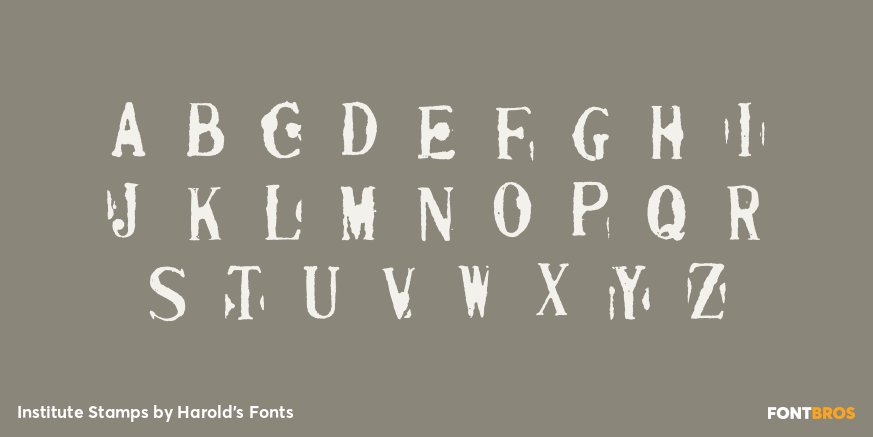 Institute Stamps Font Poster #3