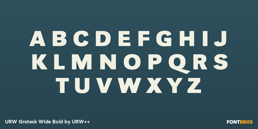 URW Grotesk Wide Bold Font Poster #2