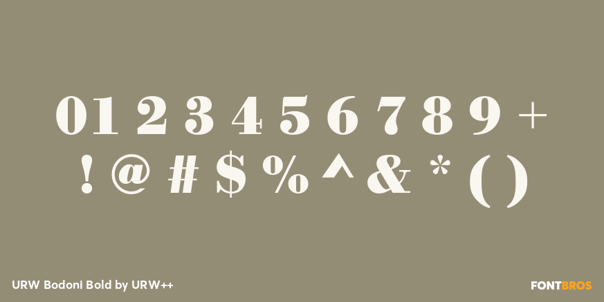 URW Bodoni Bold Font Poster #4