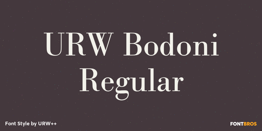 URW Bodoni Regular Poster