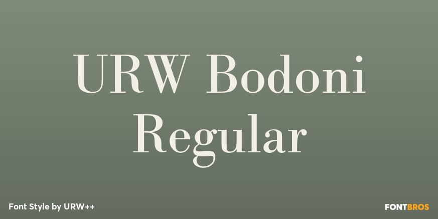 URW Bodoni Regular Poster