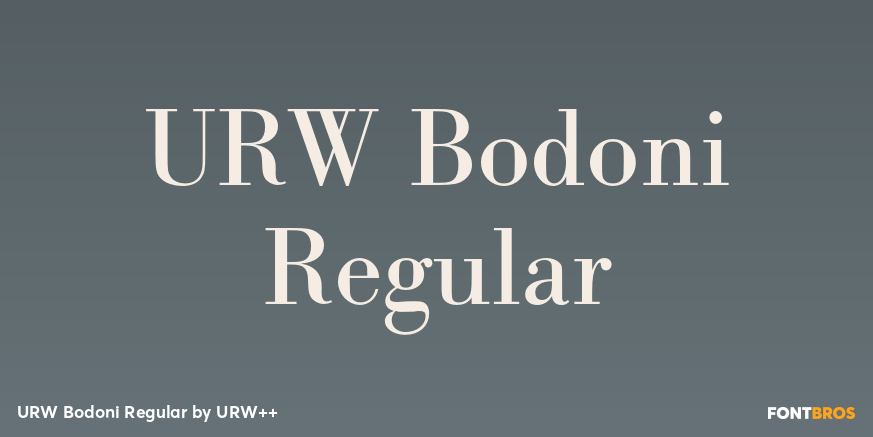 URW Bodoni Regular Poster