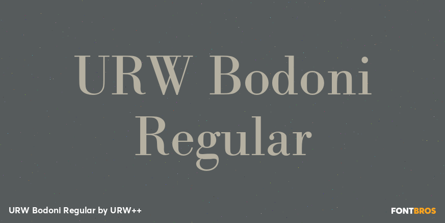 URW Bodoni Regular Poster