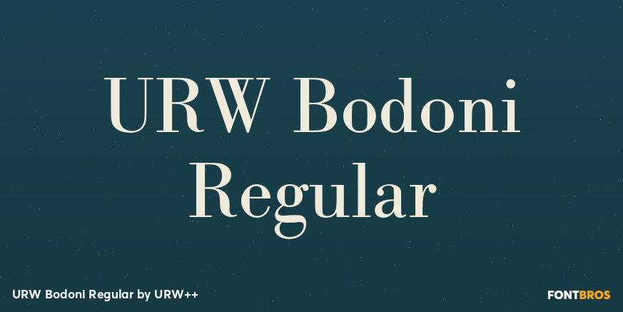 URW Bodoni Regular Poster