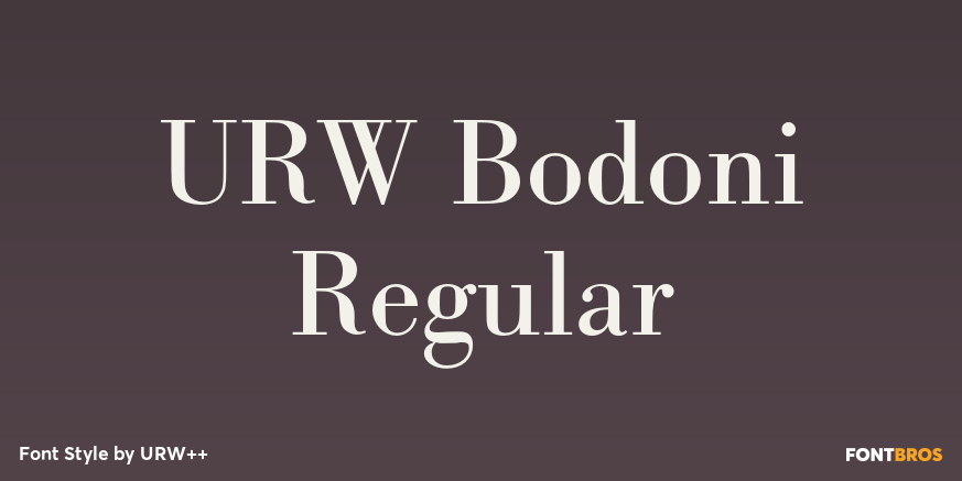 URW Bodoni Regular Poster