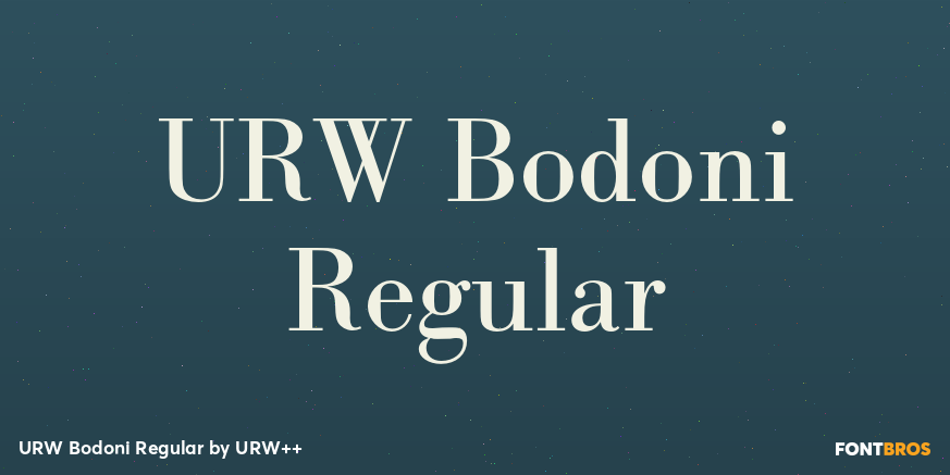 URW Bodoni Regular Poster