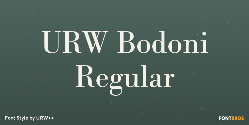 URW Bodoni Regular Poster