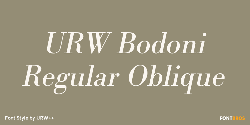 URW Bodoni Regular Oblique Poster