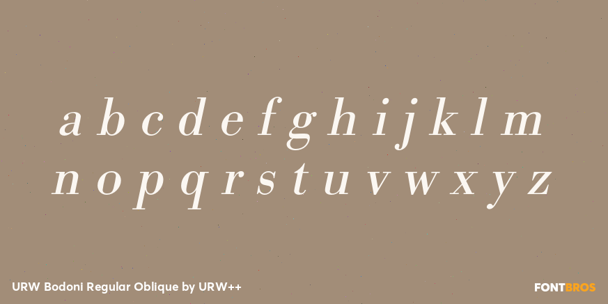 URW Bodoni Regular Oblique Font Poster #3