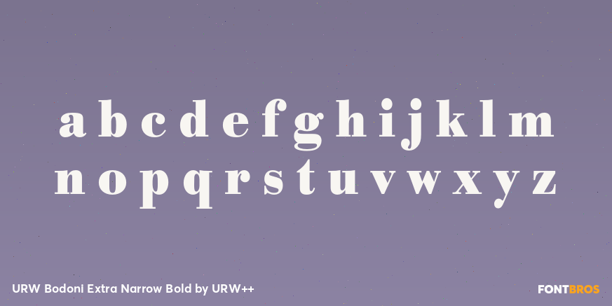 URW Bodoni Extra Narrow Bold Font Poster #1