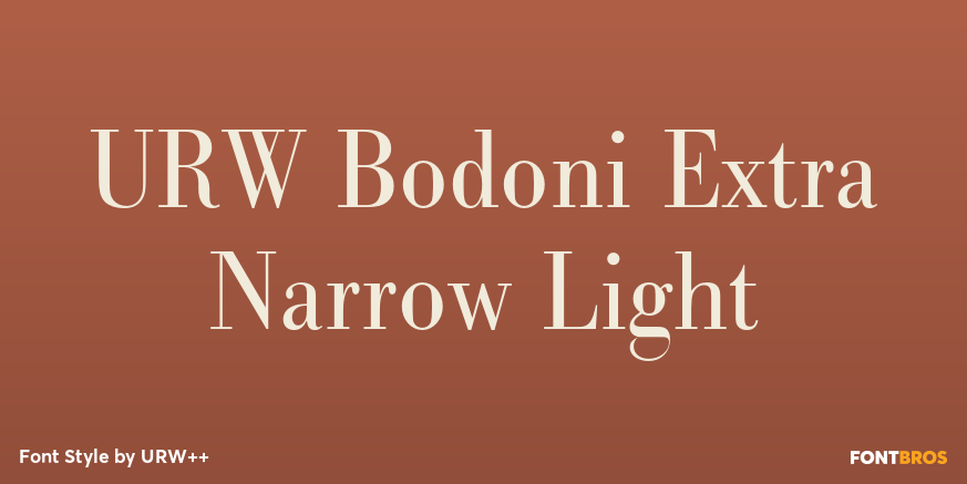 URW Bodoni Extra Narrow Light Poster