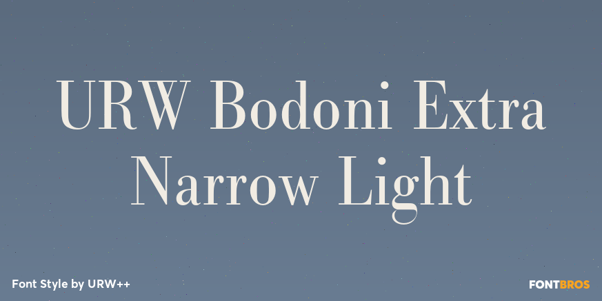 URW Bodoni Extra Narrow Light Poster
