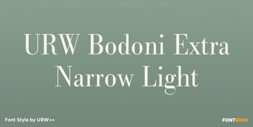 URW Bodoni Extra Narrow Light Poster