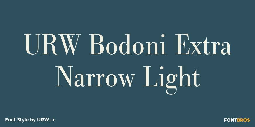 URW Bodoni Extra Narrow Light Poster