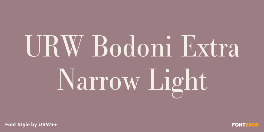 URW Bodoni Extra Narrow Light Poster