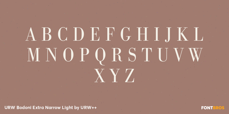 URW Bodoni Extra Narrow Light Font Poster #2