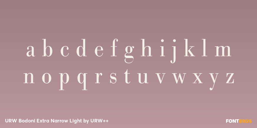 URW Bodoni Extra Narrow Light Font Poster #3