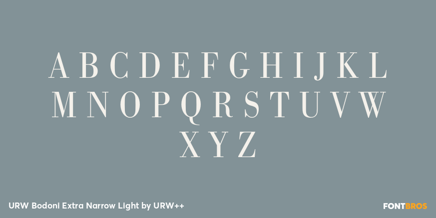 URW Bodoni Extra Narrow Light Font Poster #1