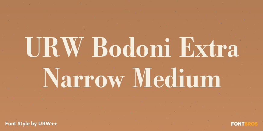 URW Bodoni Extra Narrow Medium Poster