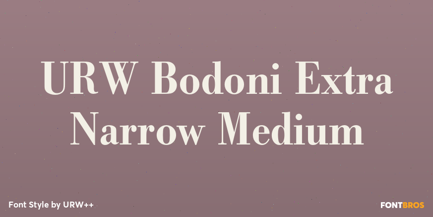 URW Bodoni Extra Narrow Medium Poster