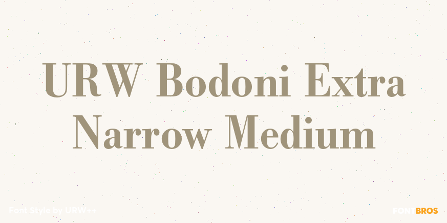 URW Bodoni Extra Narrow Medium Poster
