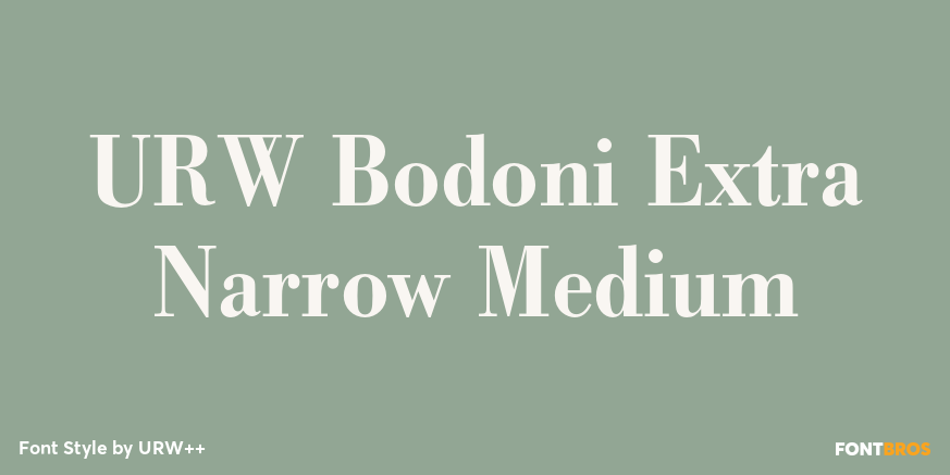 URW Bodoni Extra Narrow Medium Poster