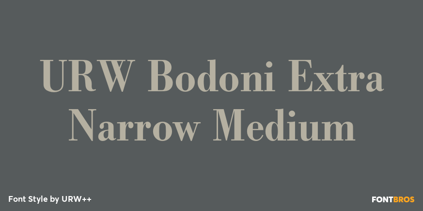 URW Bodoni Extra Narrow Medium Poster