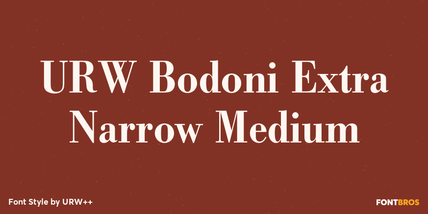 URW Bodoni Extra Narrow Medium Poster