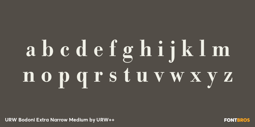 URW Bodoni Extra Narrow Medium Font Poster #3