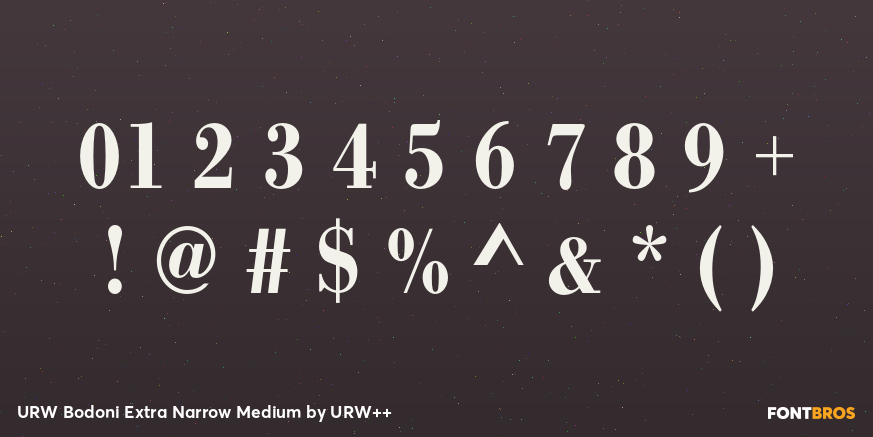 URW Bodoni Extra Narrow Medium Font Poster #4