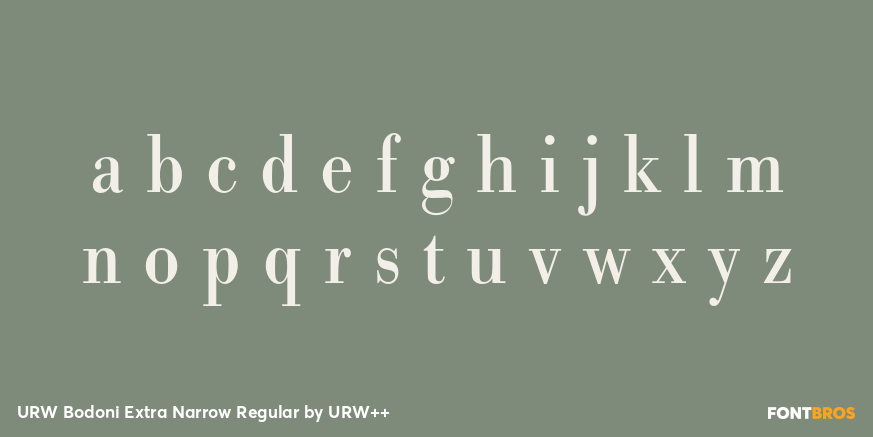 URW Bodoni Extra Narrow Regular Font Poster #3